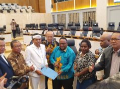 Apresiasi Aktivis HAM dan Lingkungan untuk John NR Gobai: Wakil Rakyat yang Merakyat Dolia Kum saat beremu dengan John N.R Gobay di Gedung DPRP - Doc. Pribadi