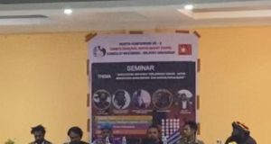 Komite Nasional Papua Barat (KNPB) Konsulat Wilayah Makassar , Gelar Seminar Hak Penentuan Nasib Sendiri, Dihadiri Solidaritas Rakyat Indonesia Penyaji materi saat menyampaikan materi - Doc KNPB Konsulat Makassar