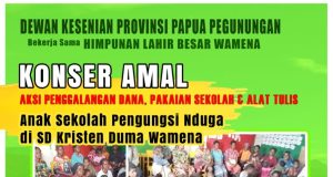 HILABEWA Gandeng Belasan Organisasi dan Musisi, Jurnalis Galang Dana Untuk Pengungsi Nduga di Wamena
