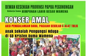 HILABEWA Gandeng Belasan Organisasi dan Musisi, Jurnalis Galang Dana Untuk Pengungsi Nduga di Wamena