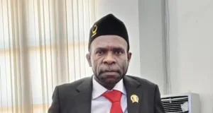 Fransiskus Xaverius Magai : Bank Papua Haru Bangun Kantor Khas di Distrik Tua Untuk membantu Masyarakat dalam Hal Kredit Usaha