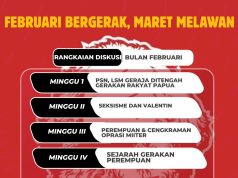 Lusiver Papua Gelar “Februari Bergerak, Maret Melawan” Sambut Hari Perempuan Internasional