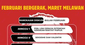 Lusiver Papua Gelar “Februari Bergerak, Maret Melawan” Sambut Hari Perempuan Internasional