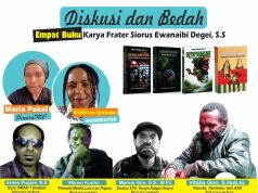 Diskusi dan Bedah Empat Buku Karya Frater Siorus Degei Digelar di Dogiyai
