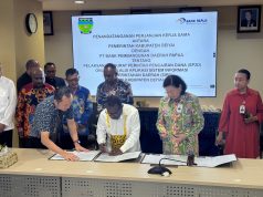 Bupati Deiyai Teken Kerja Sama SP2D Online dengan Bank Papua