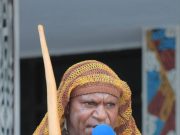Nason Pigai: Berbicara Tanah Adat, Berbicara tentang Antropologi Papua Nason Pigai saat melakukan orasi di istanah Mambesak - Doc. Kosapa
