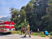 Satgas Damkar Pol PP Deiyai Tangani Kebakaran di Gunung Apeyai, Kampung Gakokebo